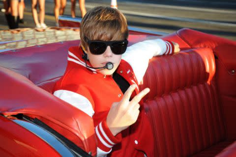 Biebs takes Jasmine for a spin
