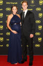 Kellie Cherry-Evans accompanied by her husband Daly at the Dally M Awards