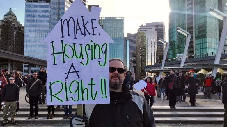 Hundreds rally in Vancouver to demand affordable, secure housing