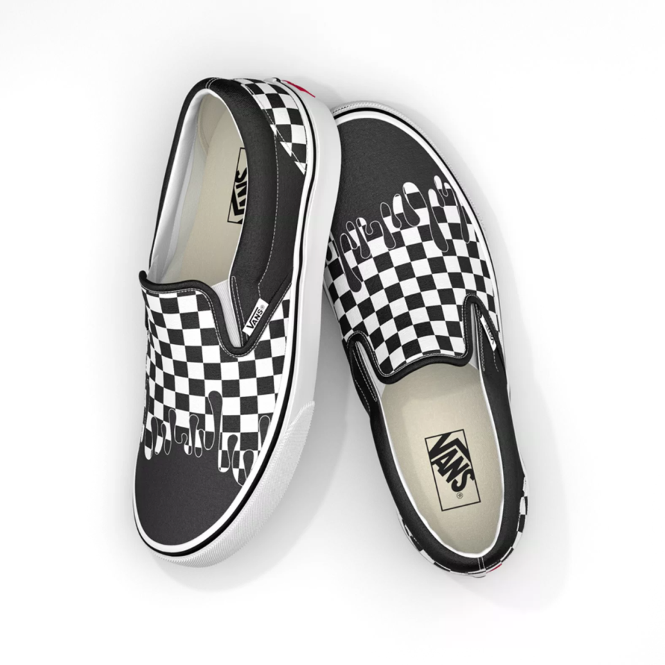 Paint Drip Checkerboard Classic Slip-On