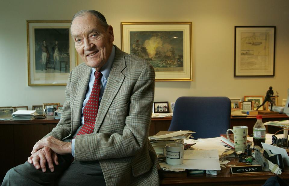 Jack Bogle, founder and former chief executive of The Vanguard Group, Inc. and President of the Bogle Financial Markets Research Center. He is photographed in his office at Vanguard Group, Inc. in Malvern, PA.