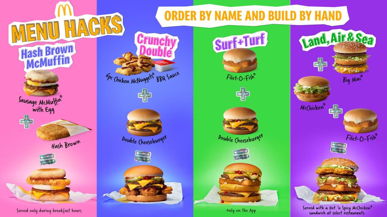 McDonald's breaks down its new "menu hacks" available nationwide.