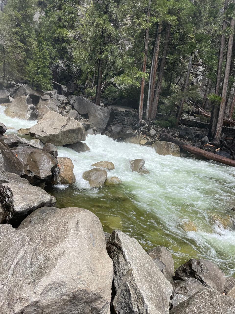 Visitors are told to stay away from rivers and creeks because of how high water levels are.