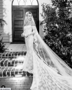 <p>In the fall of 2019, Hailey Baldwin married Justin Bieber wearing a custom design by Virgil Abloh for Off-White. The words "wedding dress" were stitched into the back of the gown in pearls, and "TILL DEATH DO US PART" was embroidered into the hem of the veil.</p>