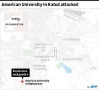 Map of Kabul locating the American University