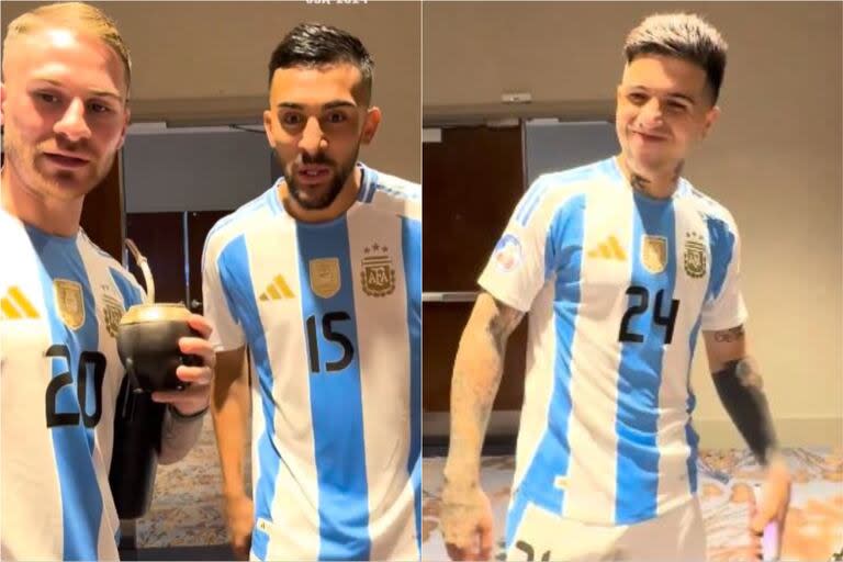 Los jugadores de la selección argentina se enfrentaron a un desafío viral de elegir entre el mate o el asado