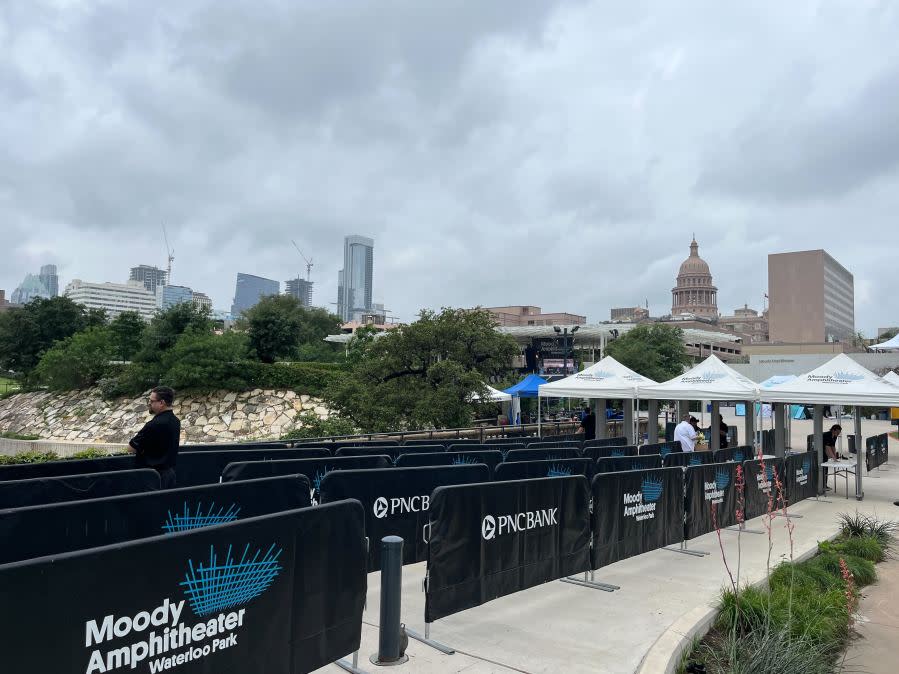 Moody Amphitheater prepares for an eclipse performance from Vampire Weekend in Austin, Texas, on April 8, 2024. (KXAN Photo/Avery Travis)