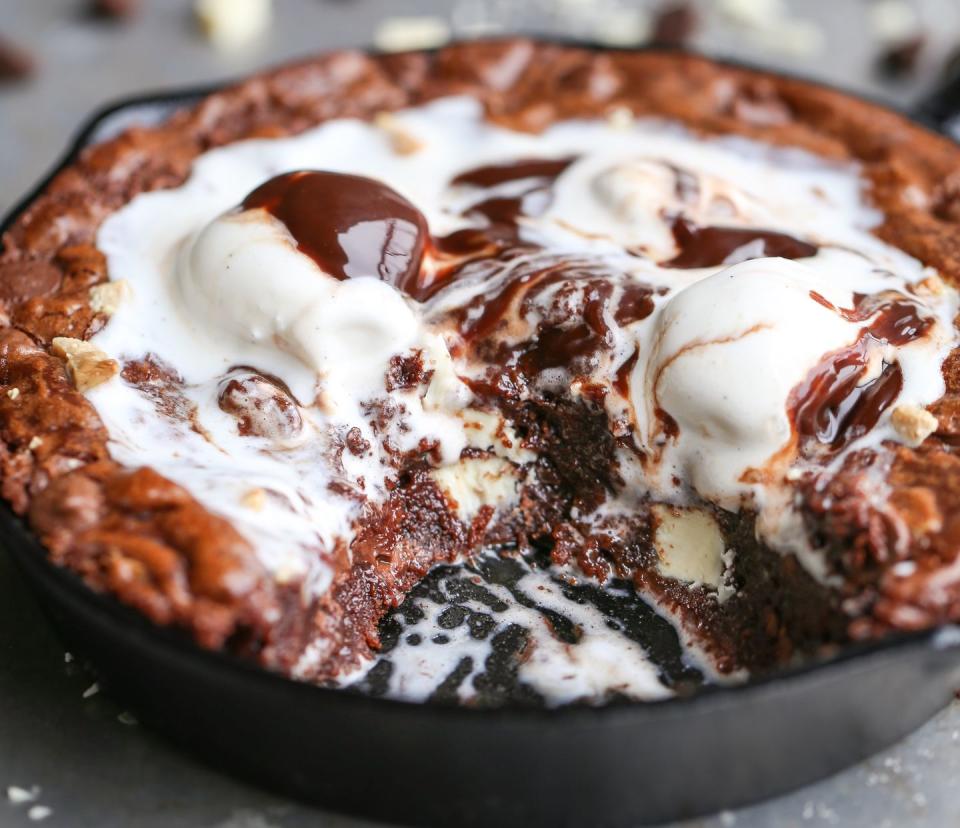 Death by Chocolate Skillet Brownie