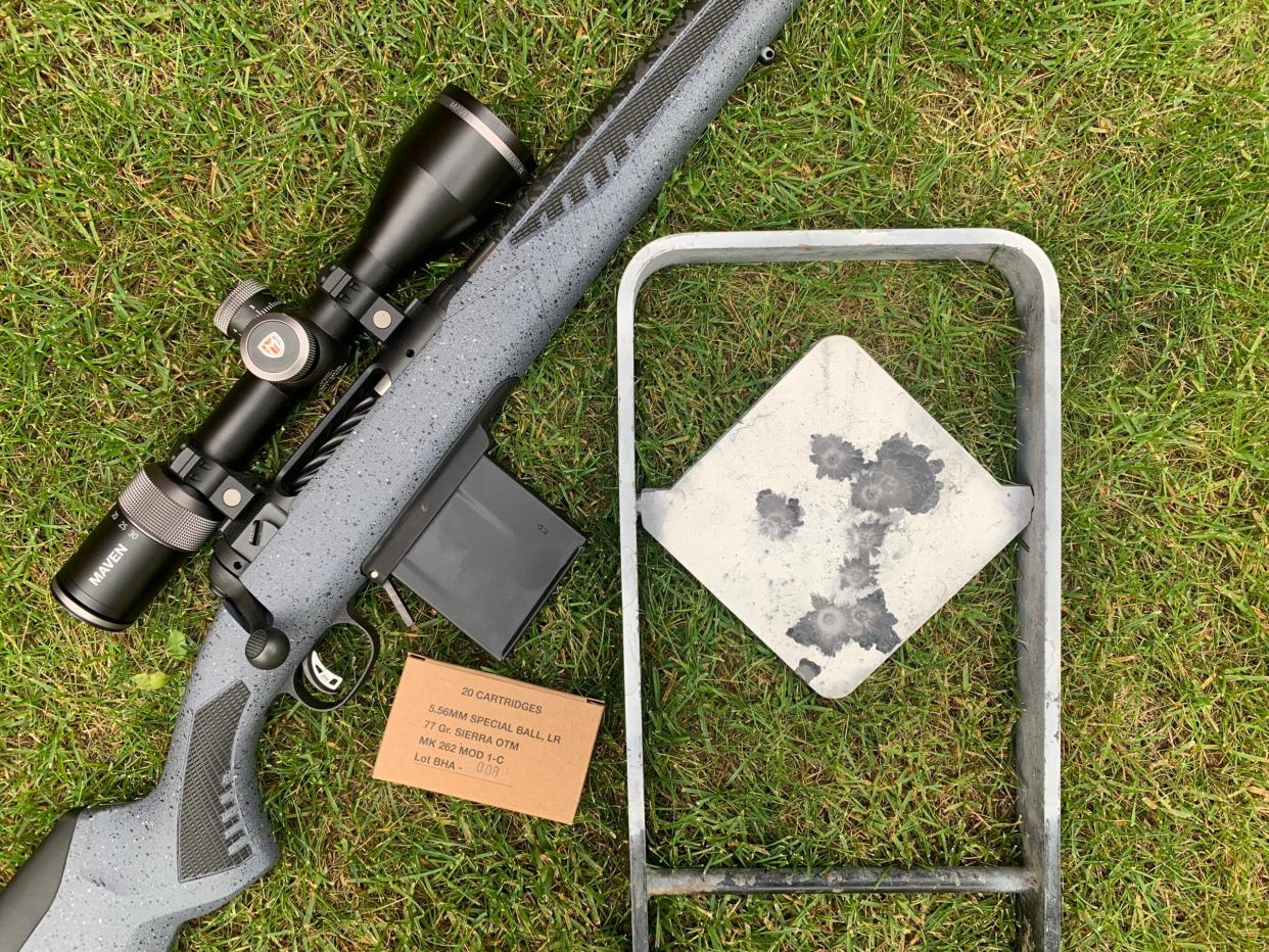 Savage model 110 carbon predator target shooting