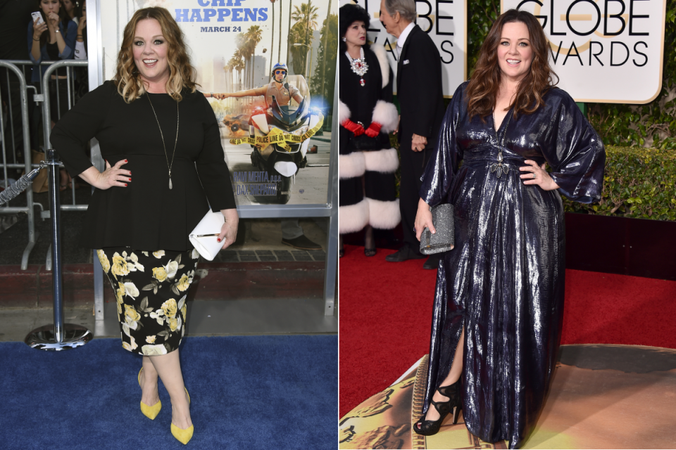 <p>Melissa McCarthy ist nicht nur eine begabte Komikerin („Ghostbusters“). Sie hat auch Modedesign studiert und war deshalb besonders frustriert, dass es für Frauen mit ihrer Kleidergröße nur wenig Schmeichelhaftes zu kaufen gab. Also gründete McCarthy ihre eigene Modefirma und stellt deren Entwürfe auf dem roten Teppich zur Schau – jüngst ein Top bei der „Chips“-Filmpremiere (l.). Auch bei der Verleihung der Golden Globes 2016 trug die Schauspielerin eine eigene Kreation. (Bilder: AP) </p>