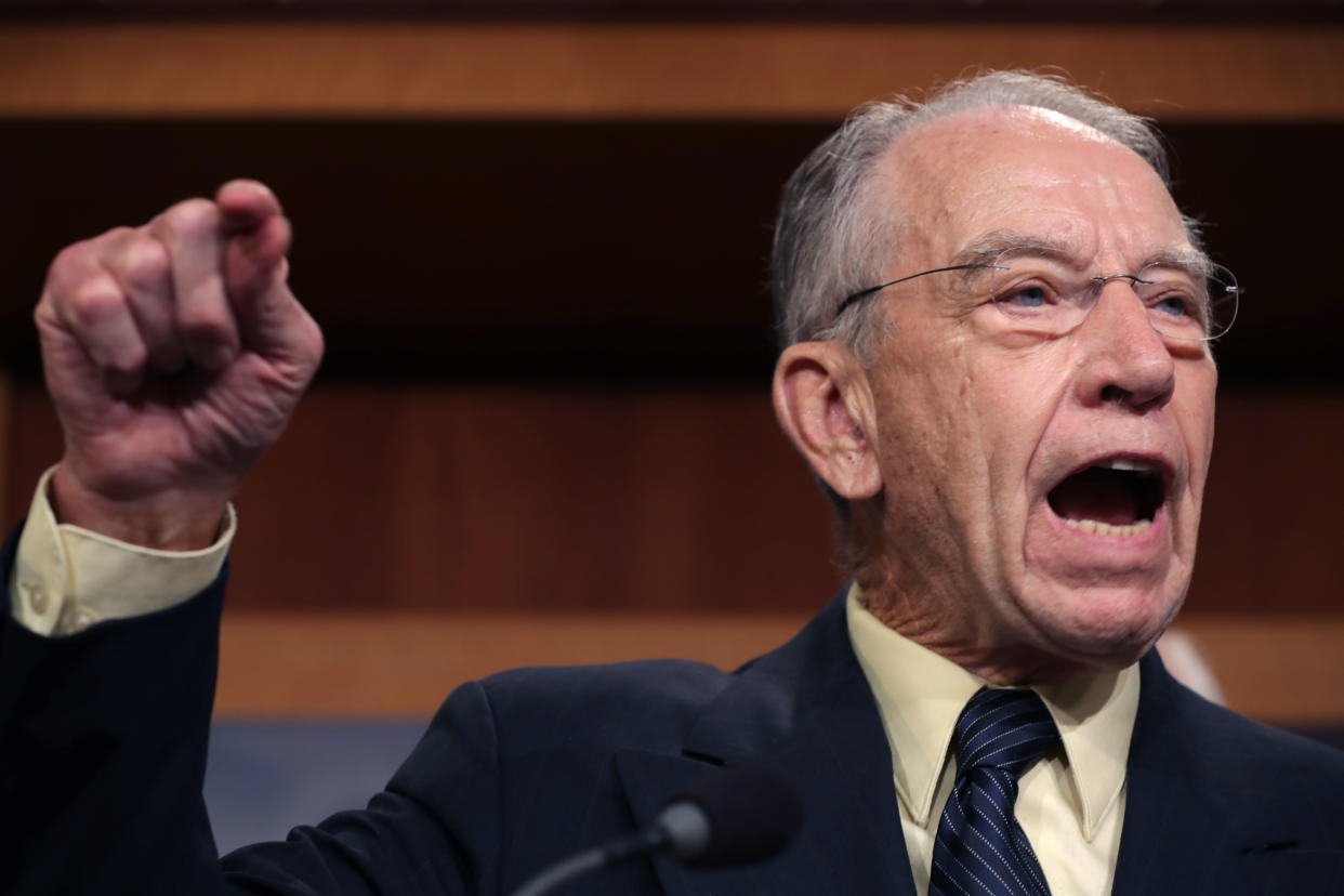 Sen. Chuck Grassley implied that the Senate Judiciary Committee lacks women because “It’s a lot of work — maybe they don’t want to do it.” (Photo: Getty Images)