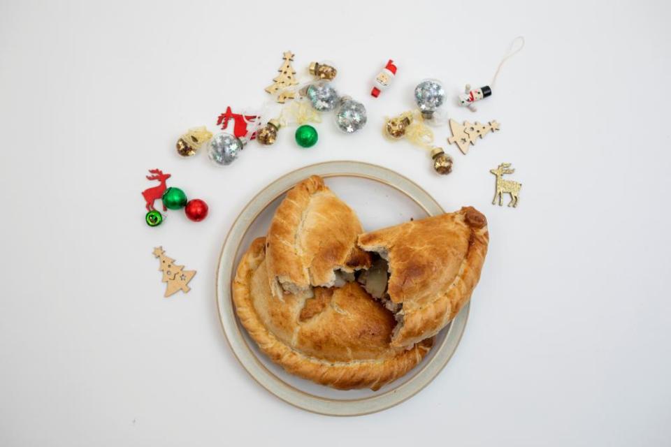 The Cornwall Hamper Store Christmas Cornish pasty.