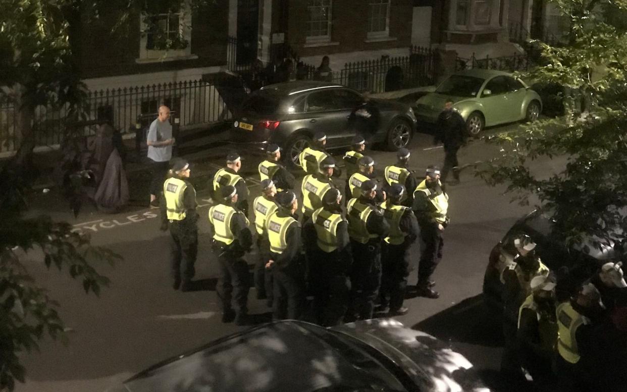 Police responded to reports of a rave in the Archway area of London - PA