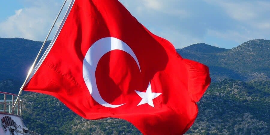 The flag of Turkey