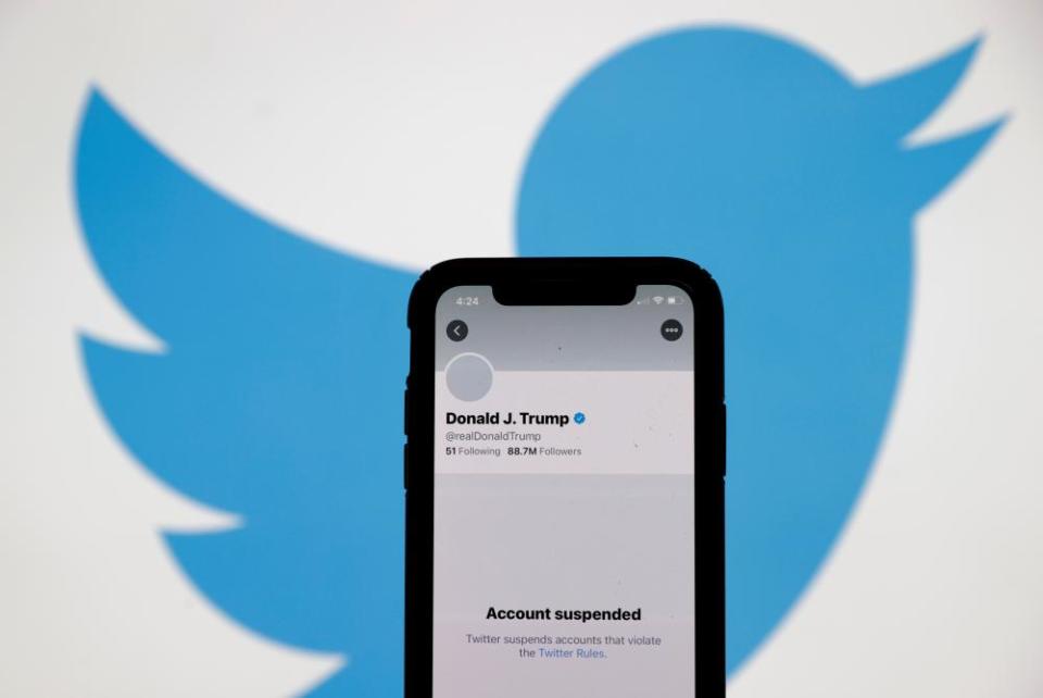 Donald Trump’s blank twitter account