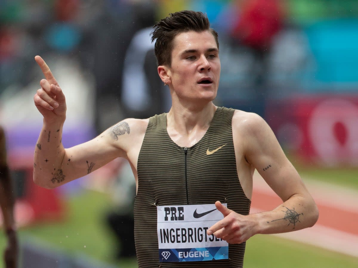 Jakob Ingebrigtsen will hope to win the Dream Mile at home in Oslo (AP)