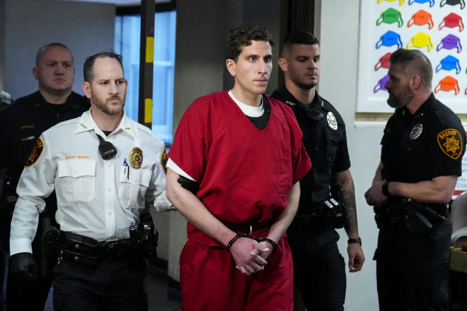 Bryan Kohberger, who is accused of killing four University of Idaho students, leaves after an extradition hearing at the Monroe County Courthouse in Stroudsburg, Pa., Jan. 3, 2023. (Matt Rourke / AP)