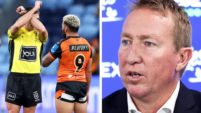 Both Benji Marshall and Trent Robinson (pictured right) have questioned some of the sin-bin calls in the NRL after another controversial decision. (Getty Images)