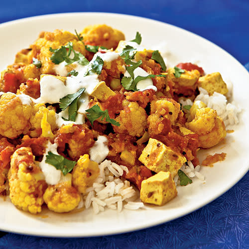 Indian-Style Tofu and Cauliflower Chutney