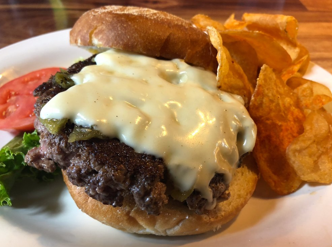 Green Chile Cheeseburger