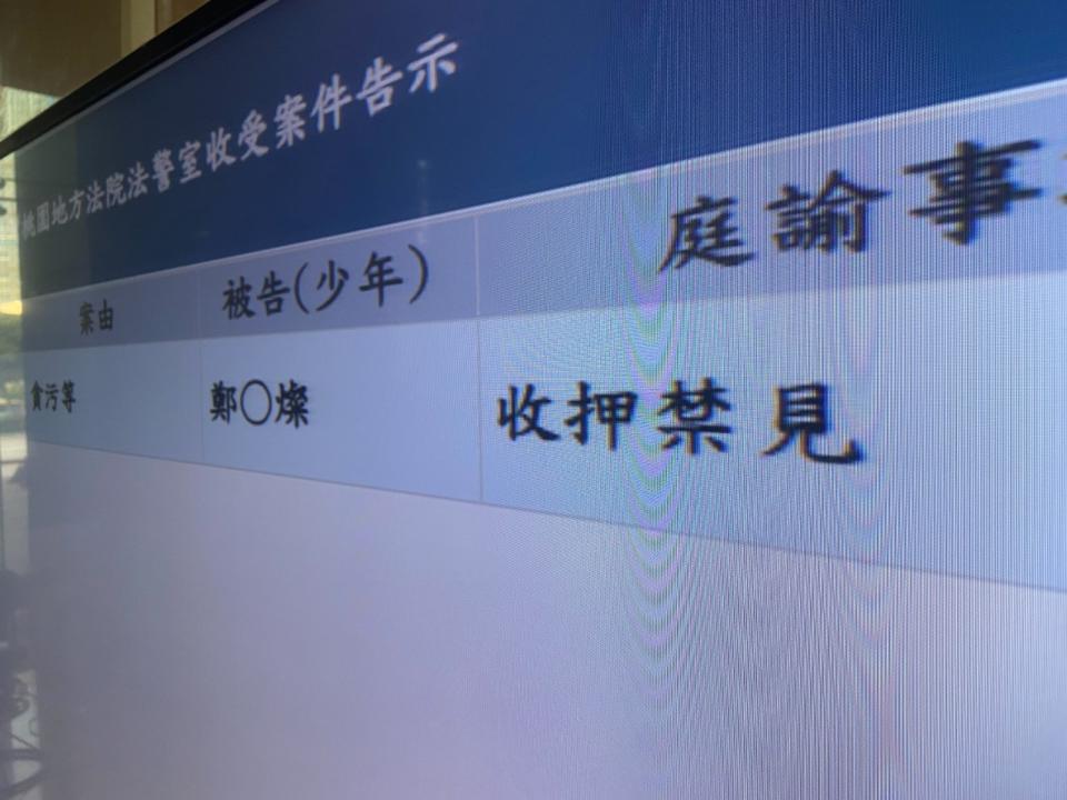 桃園地方法院今天下午第三度召開聲押庭，前海基會董事長鄭文燦當庭收押禁見。廖瑞祥攝