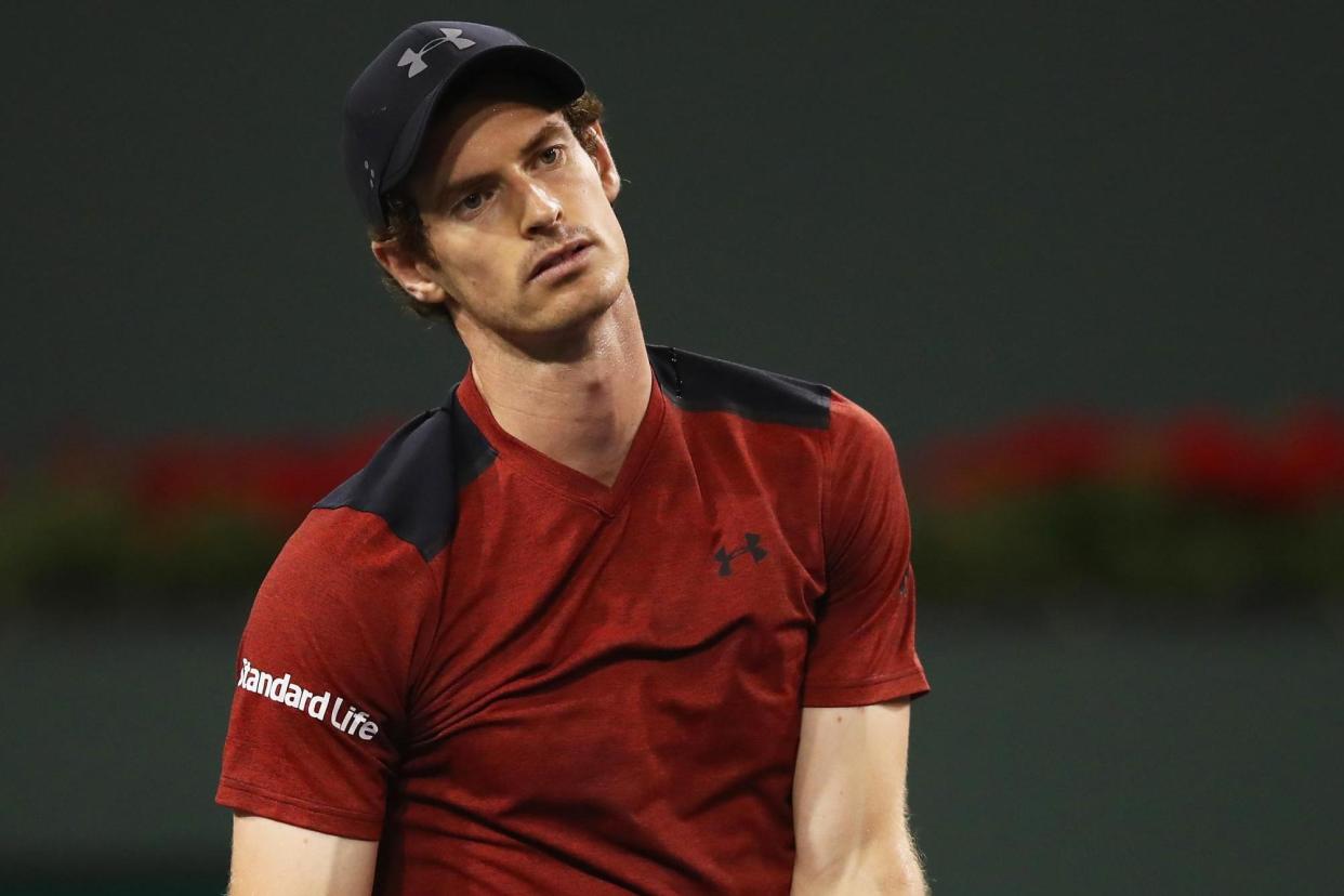 Injured: Andy Murray: Getty Images