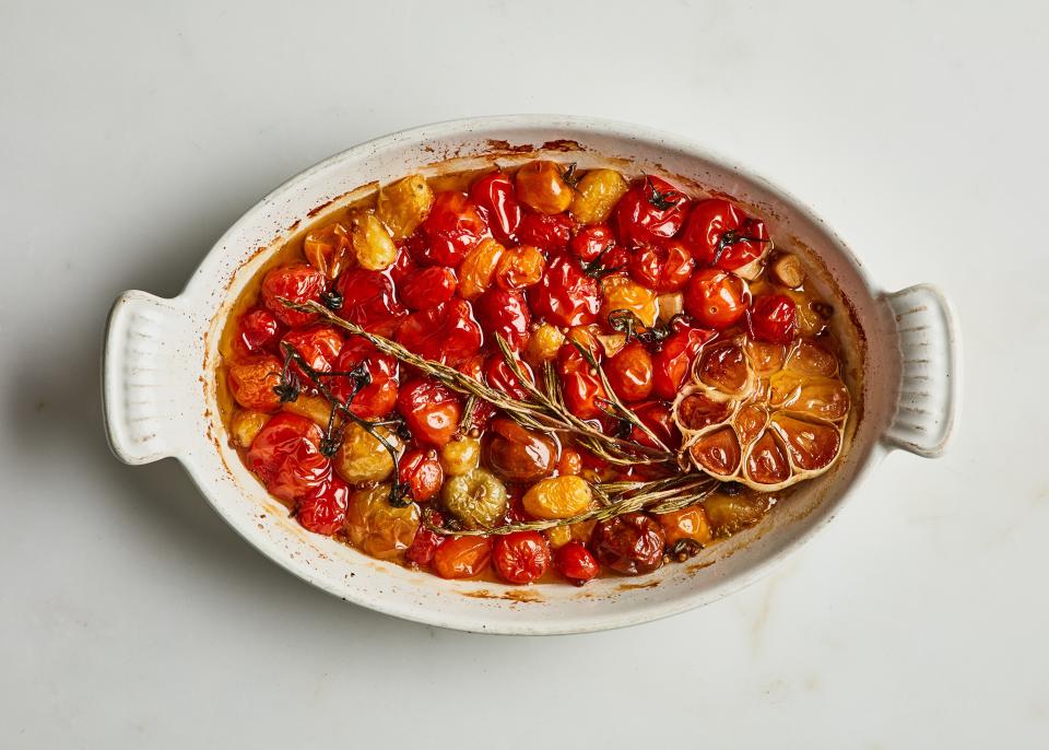 Slow-Cooked Cherry Tomatoes with Coriander and Rosemary