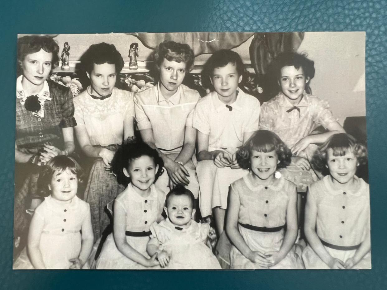 Ten of the Lane sisters before they were separated in the early 1950s. Their youngest sister was yet to be born.