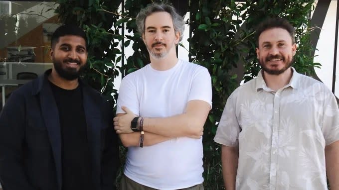 Leonardo's team, from left to right: Jachin Bhasme, JJ Fiasson, Chris Gillis