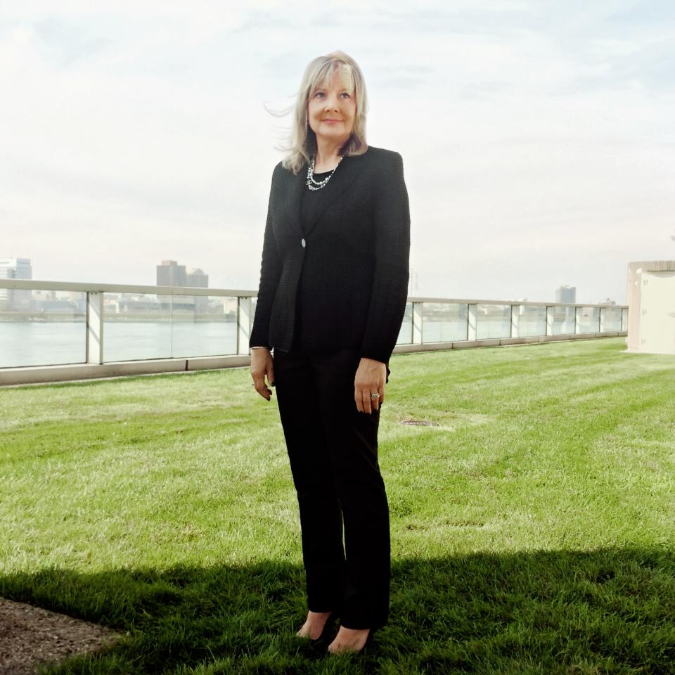 Portrait of Mary Barra, photographed on the roof of the General Motors offices in Detroit, MI, August 17, 2016.