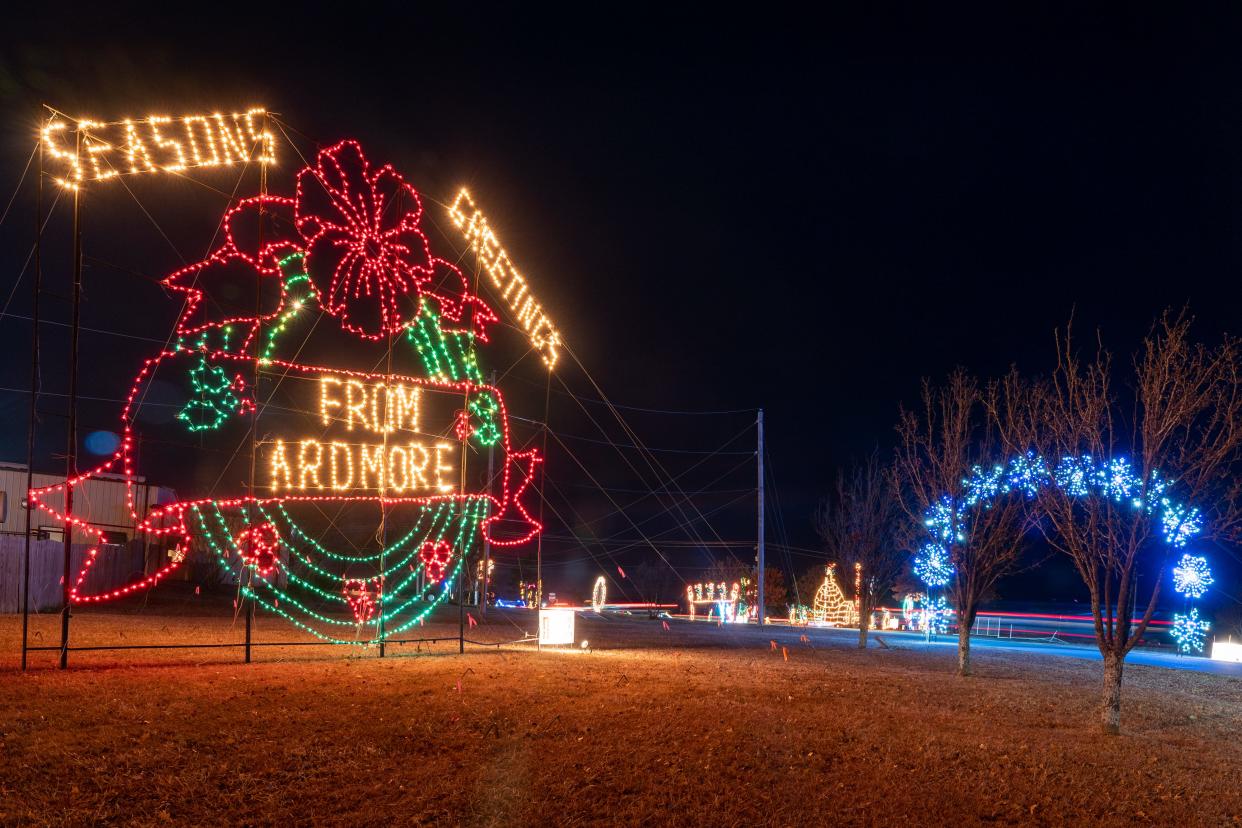 One of the largest holiday light displays in southern Oklahoma, the free Ardmore Festival of Lights is a 1.5-mile drive-thru show featuring more than 150 animated displays.