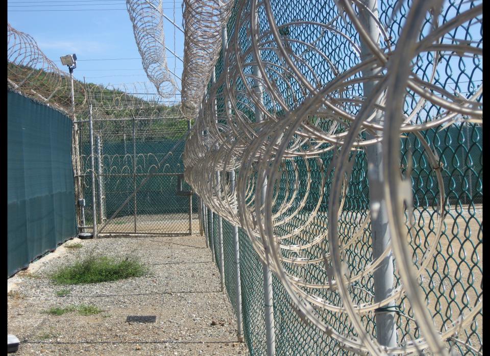 Photo reviewed by U.S. military officials shows the Guantanamo Bay Camp VI in Guantanamo, where 70 prisoners are detained, on Guantanamo October 23, 2010.  (Getty)