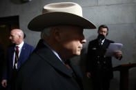 <p>Former Vice President Dick Cheney arrives on the West Front of the U.S. Capitol on January 20, 2017 in Washington, DC. (Photo: Win McNamee/Getty Images) </p>