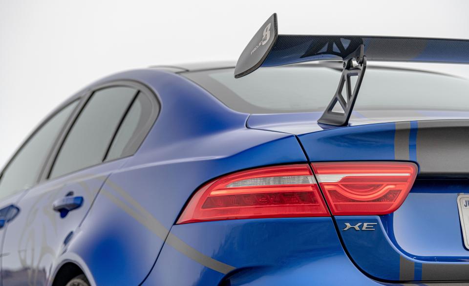 <p>The 2019 Jaguar XE SV Project 8 is a limited-production track star of a sedan that makes for a wild ride on the street. <a href="https://www.caranddriver.com/reviews/a27655717/2019-jaguar-xe-sv-project-8-by-the-numbers/" rel="nofollow noopener" target="_blank" data-ylk="slk:Read the full story here.;elm:context_link;itc:0;sec:content-canvas" class="link ">Read the full story here.</a></p>