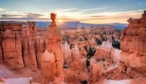 <p><a href="https://www.nps.gov/brca/index.htm" rel="nofollow noopener" target="_blank" data-ylk="slk:Bryce Canyon;elm:context_link;itc:0;sec:content-canvas" class="link ">Bryce Canyon</a> is known for its natural amphitheaters and hoodoos, which are tall, irregular rock columns formed from the erosion of a plateau. Take in a sunrise or sunset at one of the park’s four main viewpoints, and learn about the Native Americans who first occupied the area around 1200.</p>