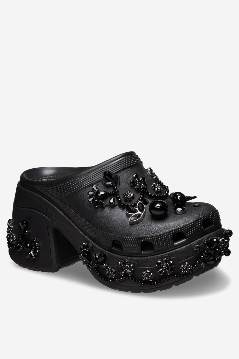 <p><a href="https://shop-us.simonerocha.com/collections/simone-rocha-x-crocs/products/crocs-siren-clog-black" rel="nofollow noopener" target="_blank" data-ylk="slk:Shop Now;elm:context_link;itc:0;sec:content-canvas" class="link ">Shop Now</a></p><p>Simone Rocha x Crocs Siren</p><p>simonerocha.com</p><p>$275.00</p><span class="copyright">Simone Rocha</span>