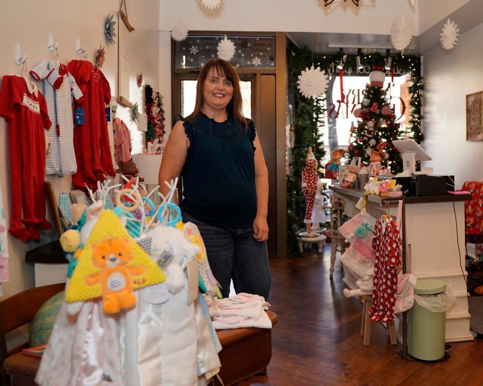 Michelle Barnhart is owner of the new children's clothing boutique Sweetie Pants in downtown Tecumseh.