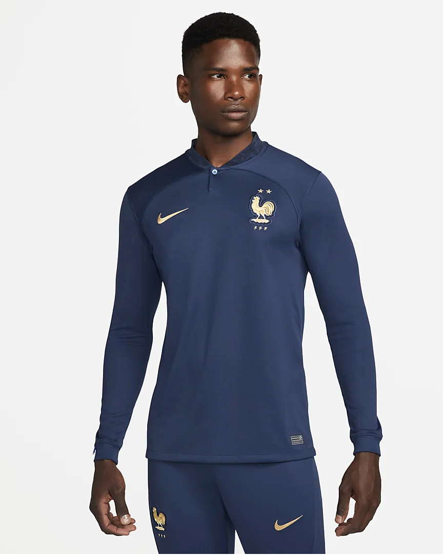 FFF 2022/23 Stadium Home Dri-FIT Long-Sleeve Soccer Jersey