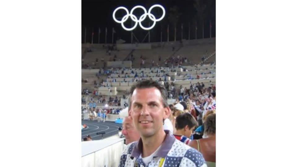 Kolkmann at the Panathinaikos Stadium during the Athens 2004 Summer Olympics. - Courtesy Jeff Kolkmann