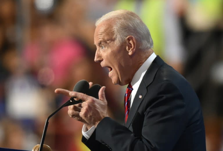 Visibly enraged Vice President Joe Biden impeached Donald Trump's character and claim to be a champion of the middle class, earning cheers from delegates at the Democratic convention