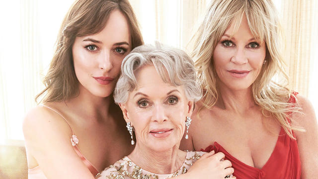 Dakota Johnson Poses With Mom Melanie Griffith and Grandma Tippi Hedren for  Stunning Family Portrait