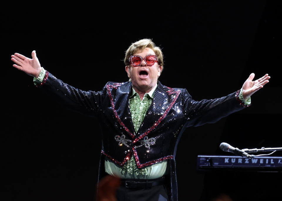 Closeup of Elton John