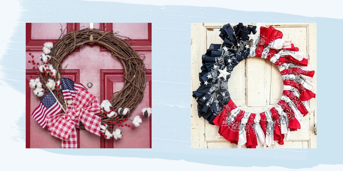 4th of July Wreaths for a Festive Front Door