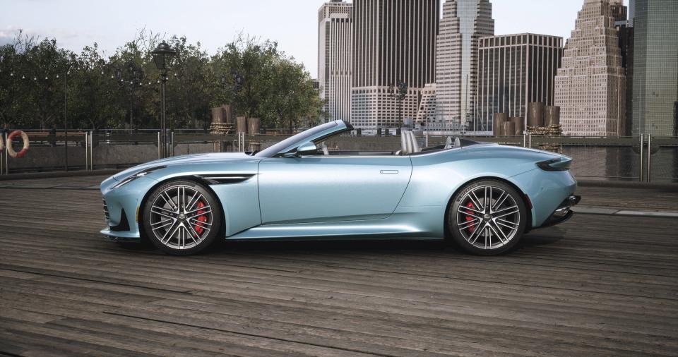 Vroom vroom: a 2024 Aston Martin DB12 Volante convertible with all the bells and whistles.