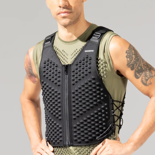 man wearing Omorpho G-Vest weighted