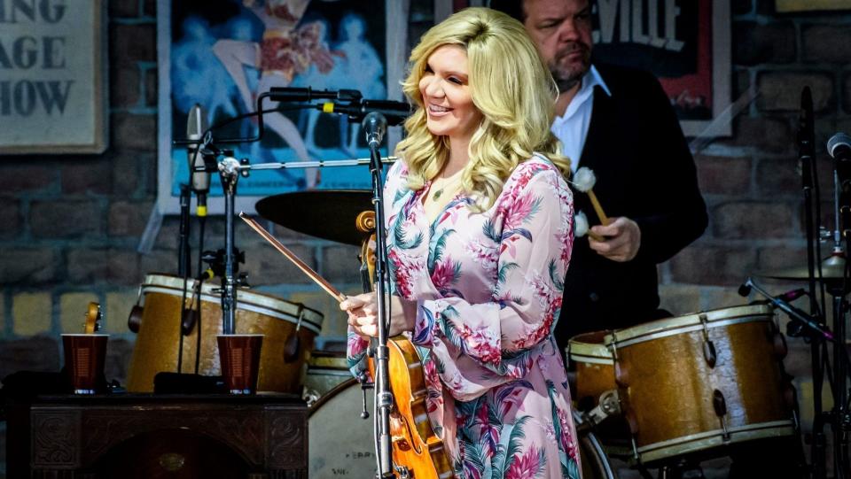 Mandatory Credit: Photo by Angel Marchini/Shutterstock (10319372m)American bluegrass-country singer, Alison Krauss, performed a sold out show in Toronto.