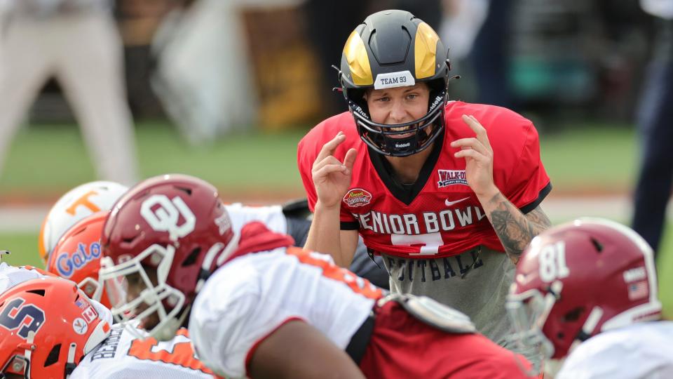 Tyson Bagent played at Division II Shepherd University before joining Chicago Bears as an undrafted rookie