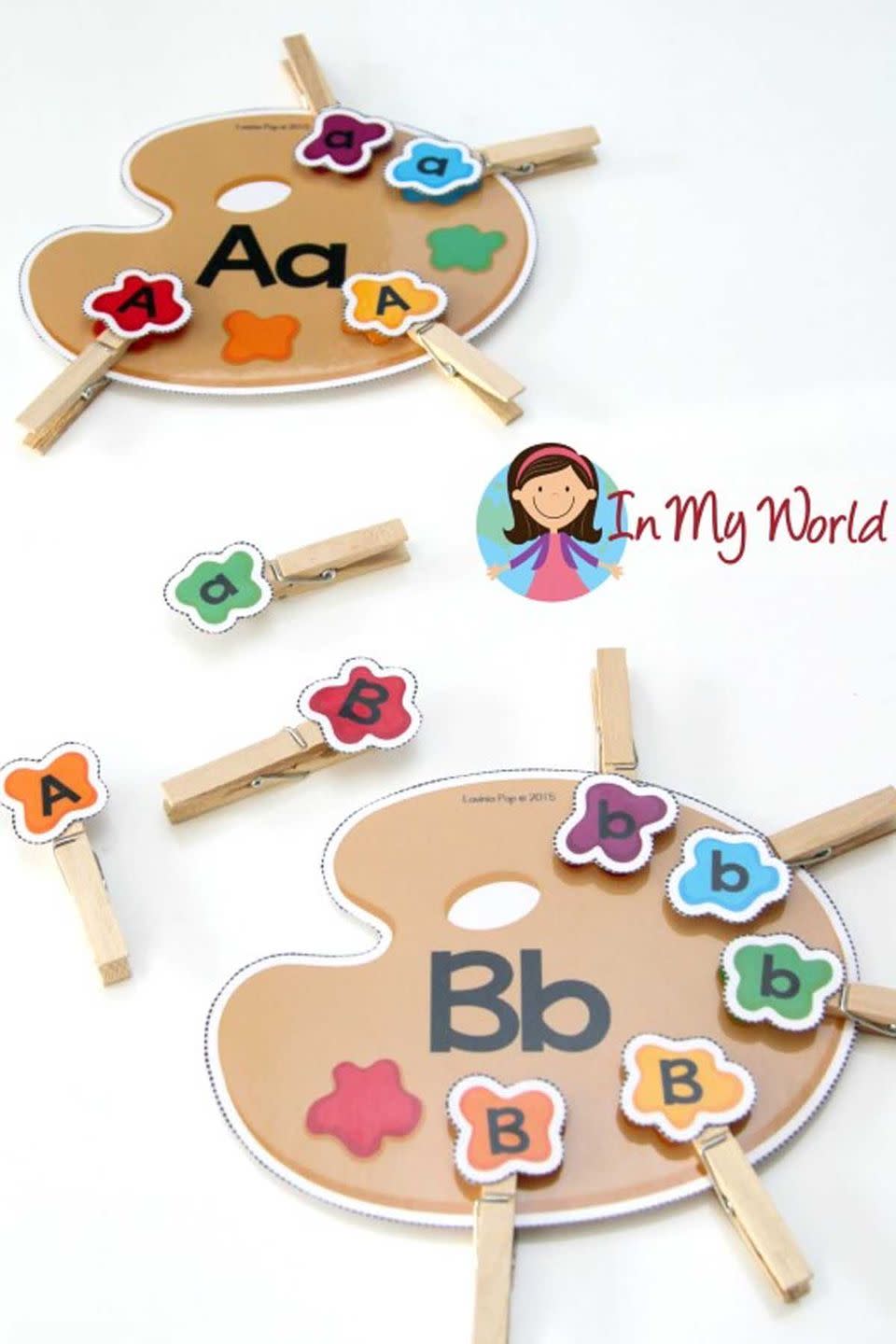 <p>This fun alphabet sorting game will help your kids get out of their summer-brain-fog slump.</p><p><em>Get the <strong><a href="https://www.inmyworld.com.au/back-to-school-preschool-centers/" rel="nofollow noopener" target="_blank" data-ylk="slk:Alphabet Sorting Center tutorial;elm:context_link;itc:0;sec:content-canvas" class="link ">Alphabet Sorting Center tutorial</a> </strong>at In My World. </em><br></p><p><a class="link " href="https://www.amazon.com/JABINCO-Pack-Wooden-Clothespins-About/dp/B0852TXHZG?tag=syn-yahoo-20&ascsubtag=%5Bartid%7C10070.g.3123%5Bsrc%7Cyahoo-us" rel="nofollow noopener" target="_blank" data-ylk="slk:SHOP CLOTHESPINS;elm:context_link;itc:0;sec:content-canvas">SHOP CLOTHESPINS</a> </p>