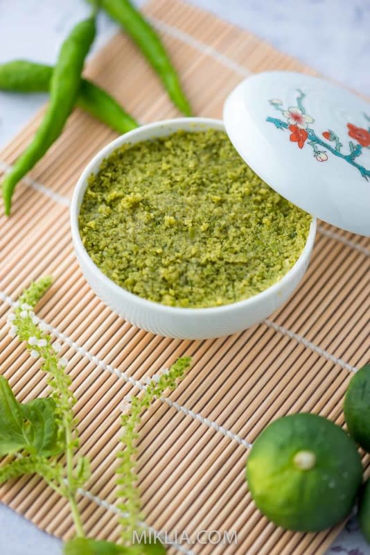 <p>Miklia</p><p>Yuzu kosho is a spicy, salty taste sensation that will bring your cooking alive! Discover Japan's most amazing citrus condiment. Make this Japanese citrus chili paste from scratch today!</p><p><strong>Get the recipe: <a href="https://www.miklia.com/yuzu-kosho/" rel="nofollow noopener" target="_blank" data-ylk="slk:Yuzu Kosho;elm:context_link;itc:0;sec:content-canvas" class="link "><em>Yuzu Kosho</em></a></strong></p>