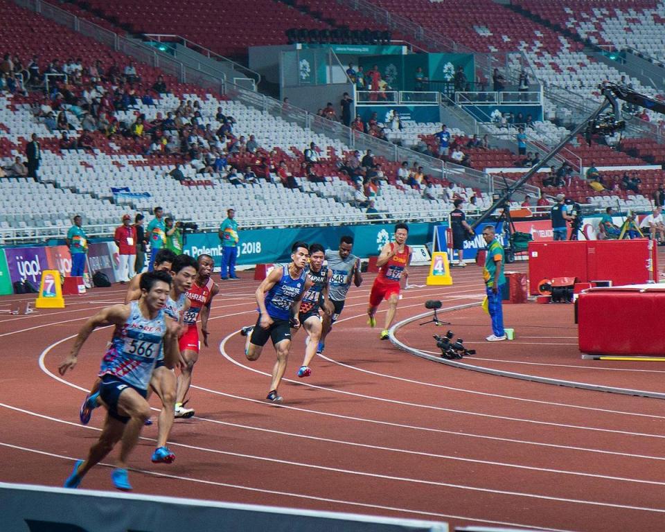 台灣最速男楊俊翰最終以0.002秒的差距飲恨奪下銀牌。